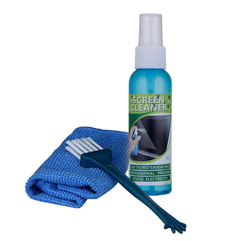 Screen Cleaner Spray - 1 Set Brush Cloth Liquid High