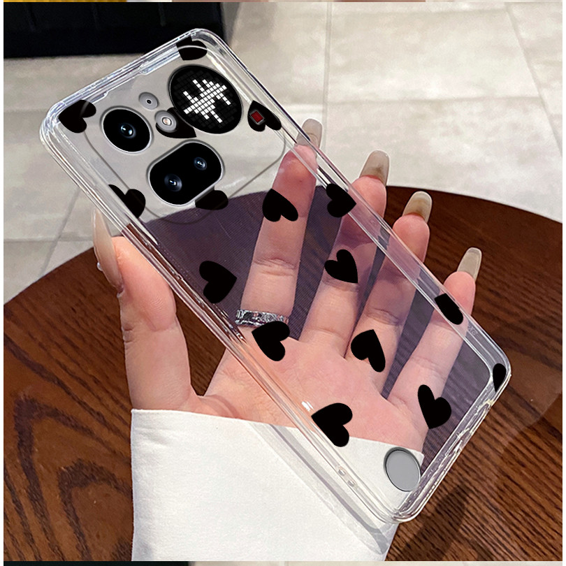 Phone Accessories Nothing - Elegant Trendy Black Love Pattern Phone