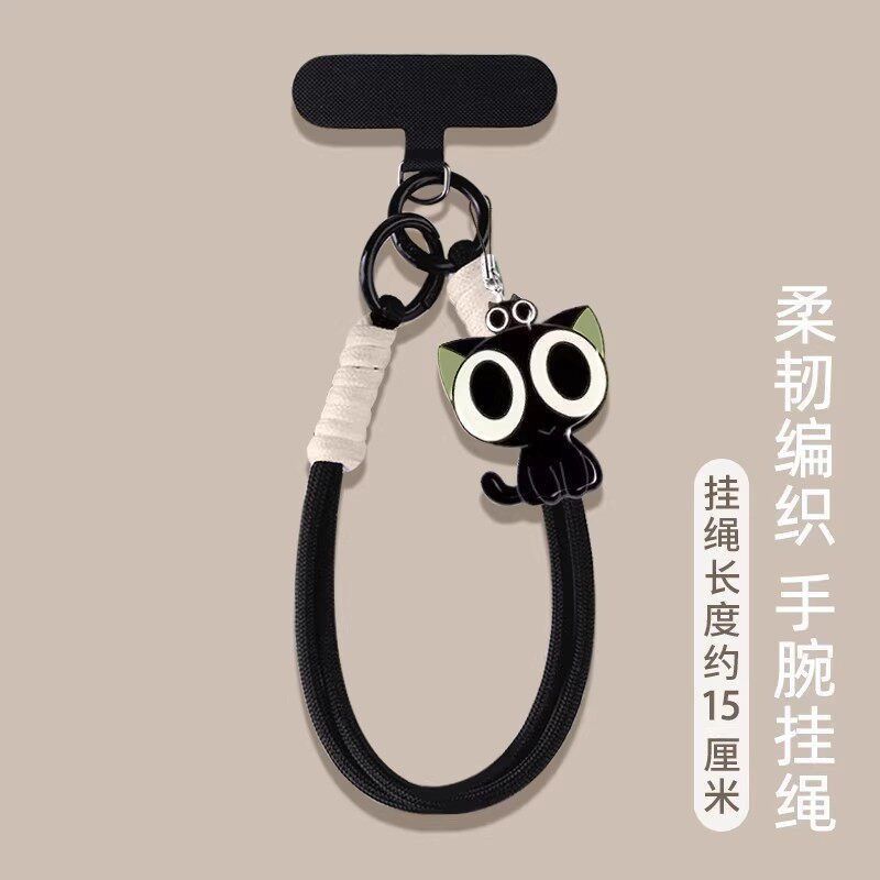 Phone Accessories China - A stylish black cat-themed anti-theft and