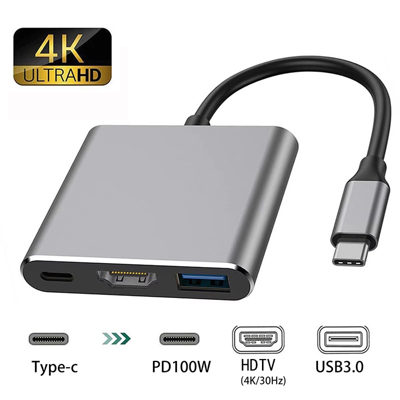 Hdmi Phone Adapter - USB-C To HDMI-compatible 3 In 1
