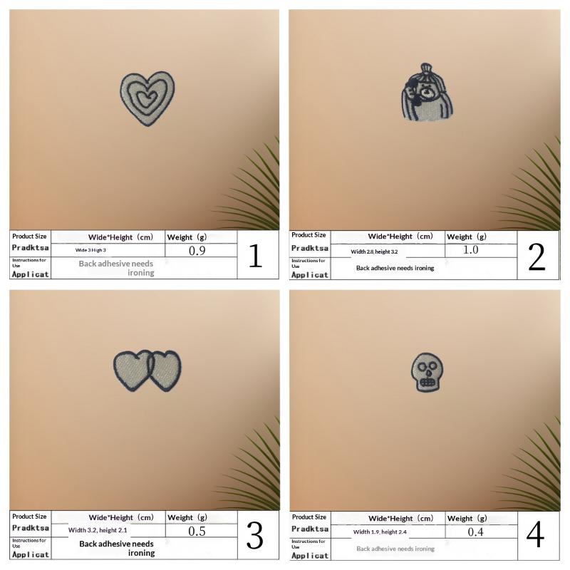 Phone Accessories Are - 1Set Heart Cat Skull Birds Embroidered
