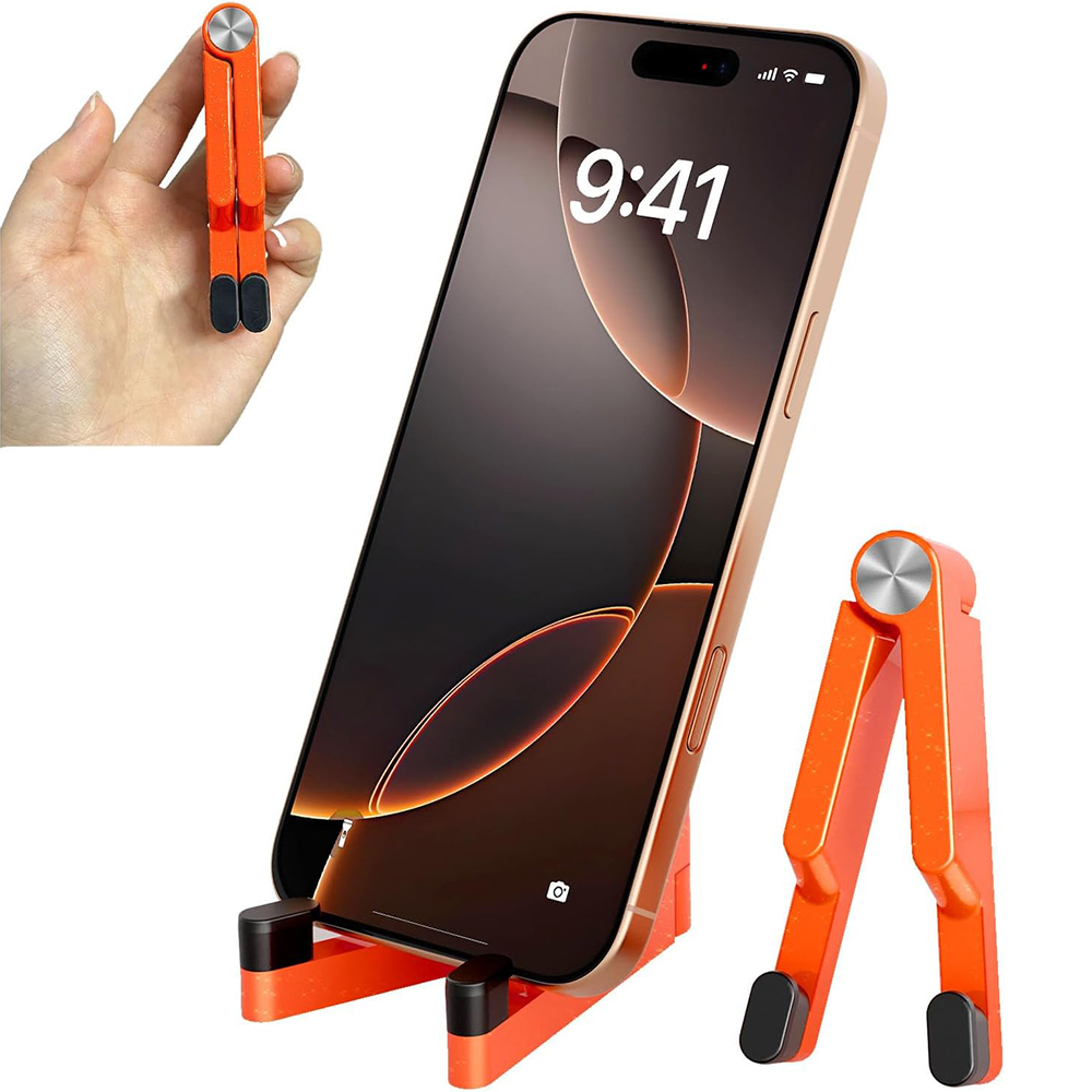 Phone Accessories For Travel - Foldable Aluminum Cell Phone Stand -