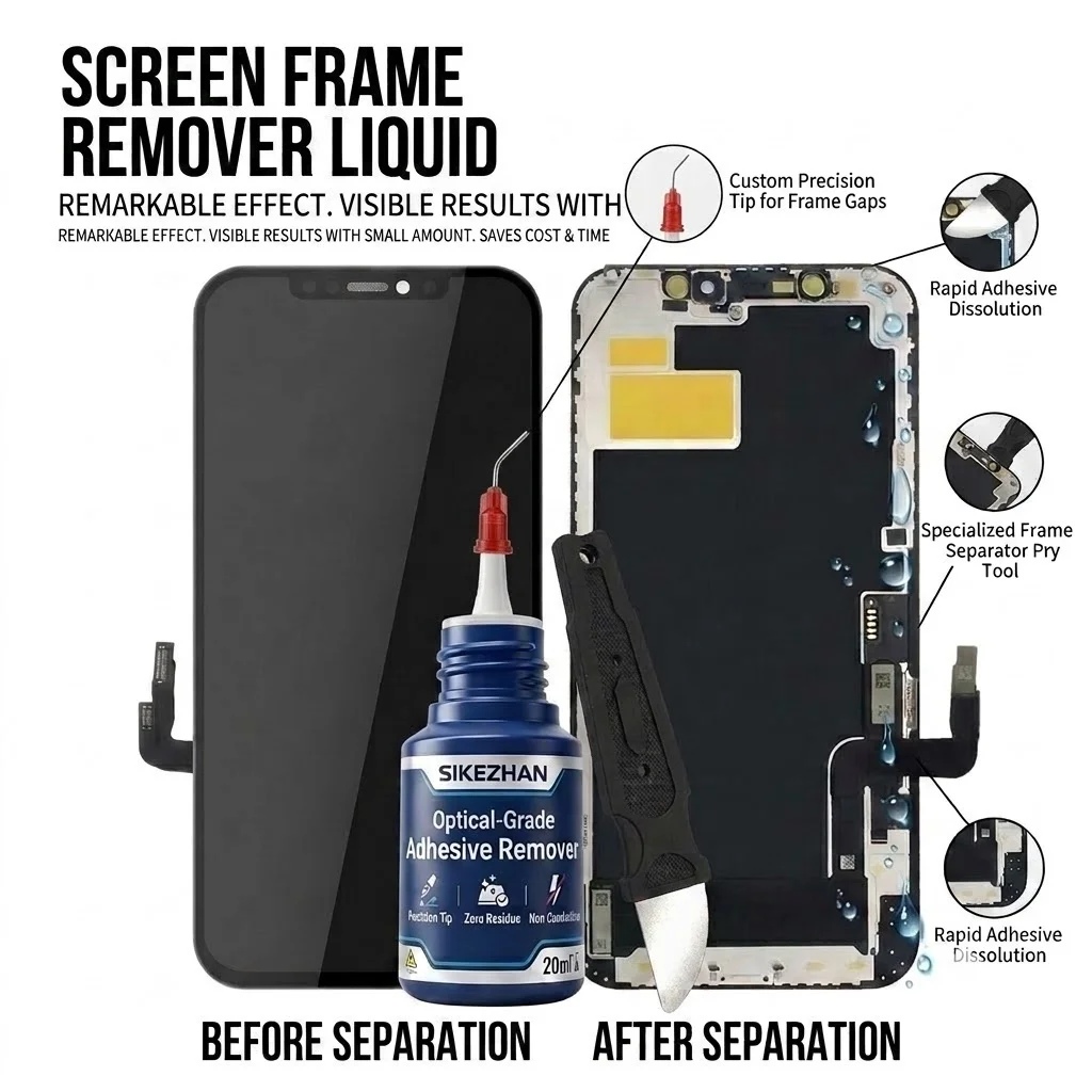 Phone Repair Kit - SIKEZHAN 20ml Optical-Grade Adhesive Remover Cleaner