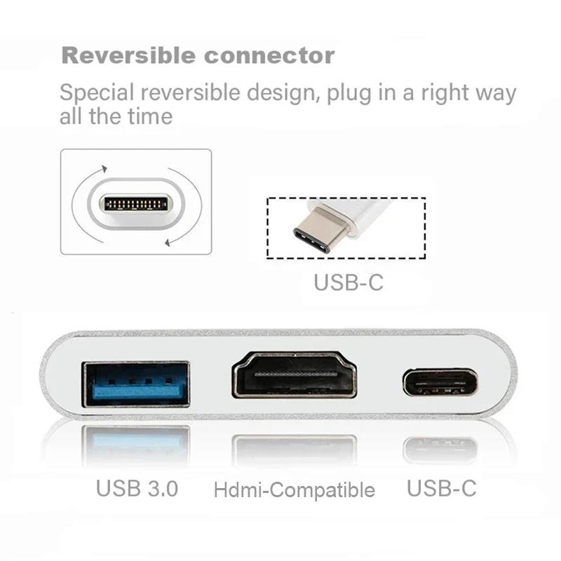 USB-C To HDMI-compatible 3 In  - Hdmi Phone Adapter ulasan dan harga