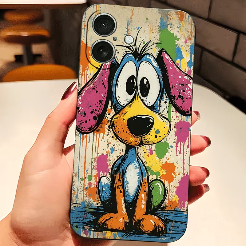 Graffiti Colored Puppy TPU Pho - Phone Accessories Iphone ulasan dan harga