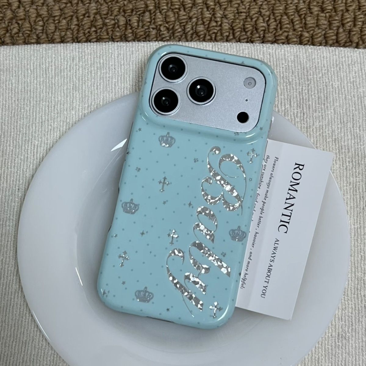 Korean Ins Mint Colored Englis - Phone Accessories Iphone ulasan dan harga
