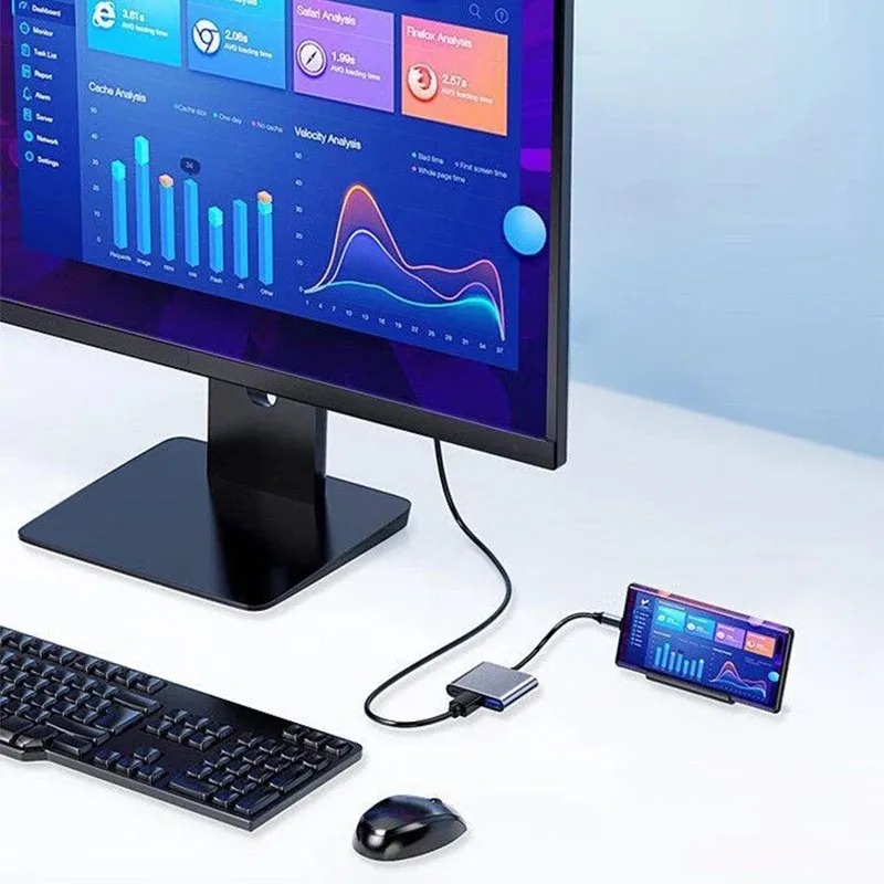 USB C HUB 3in1 Type C 3.0 to H - Hdmi Phone Adapter ulasan dan harga