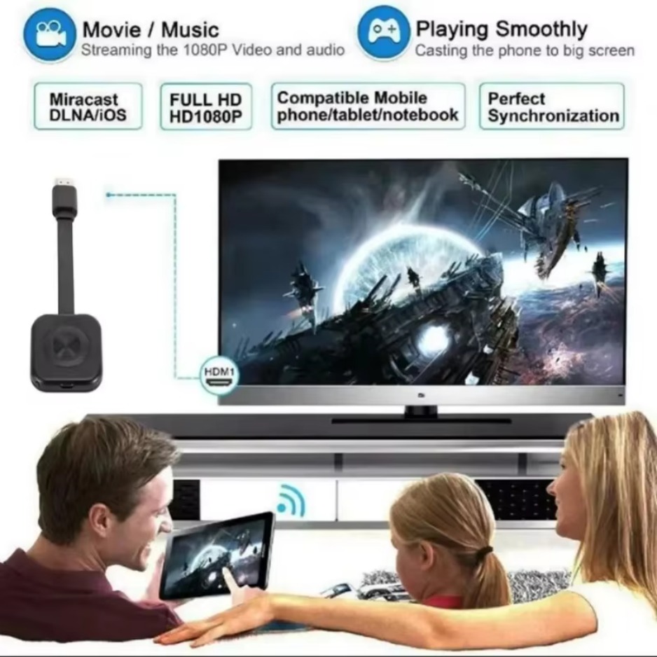 ‌WiFi Receiver Audio Video Tra - Hdmi Phone Adapter ulasan dan harga