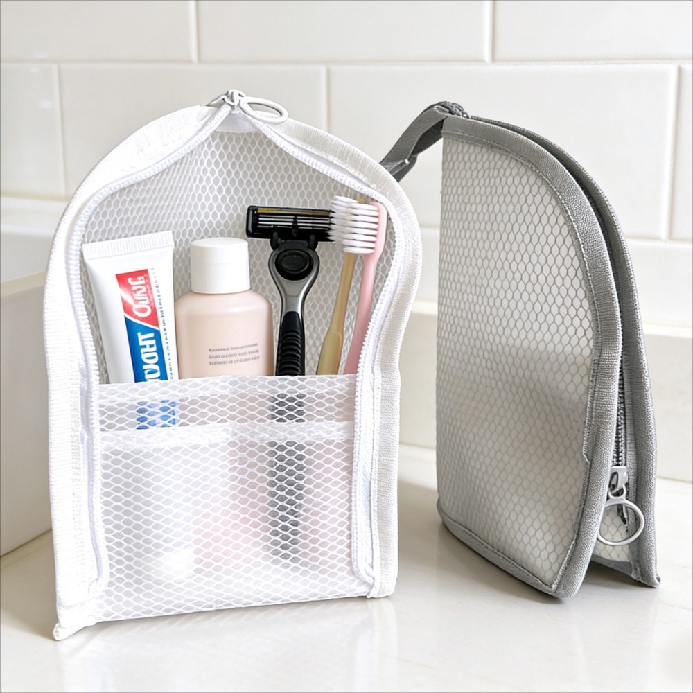 Mesh Toiletry Bag Breathable Q - Phone Accessories For Travel ulasan dan harga