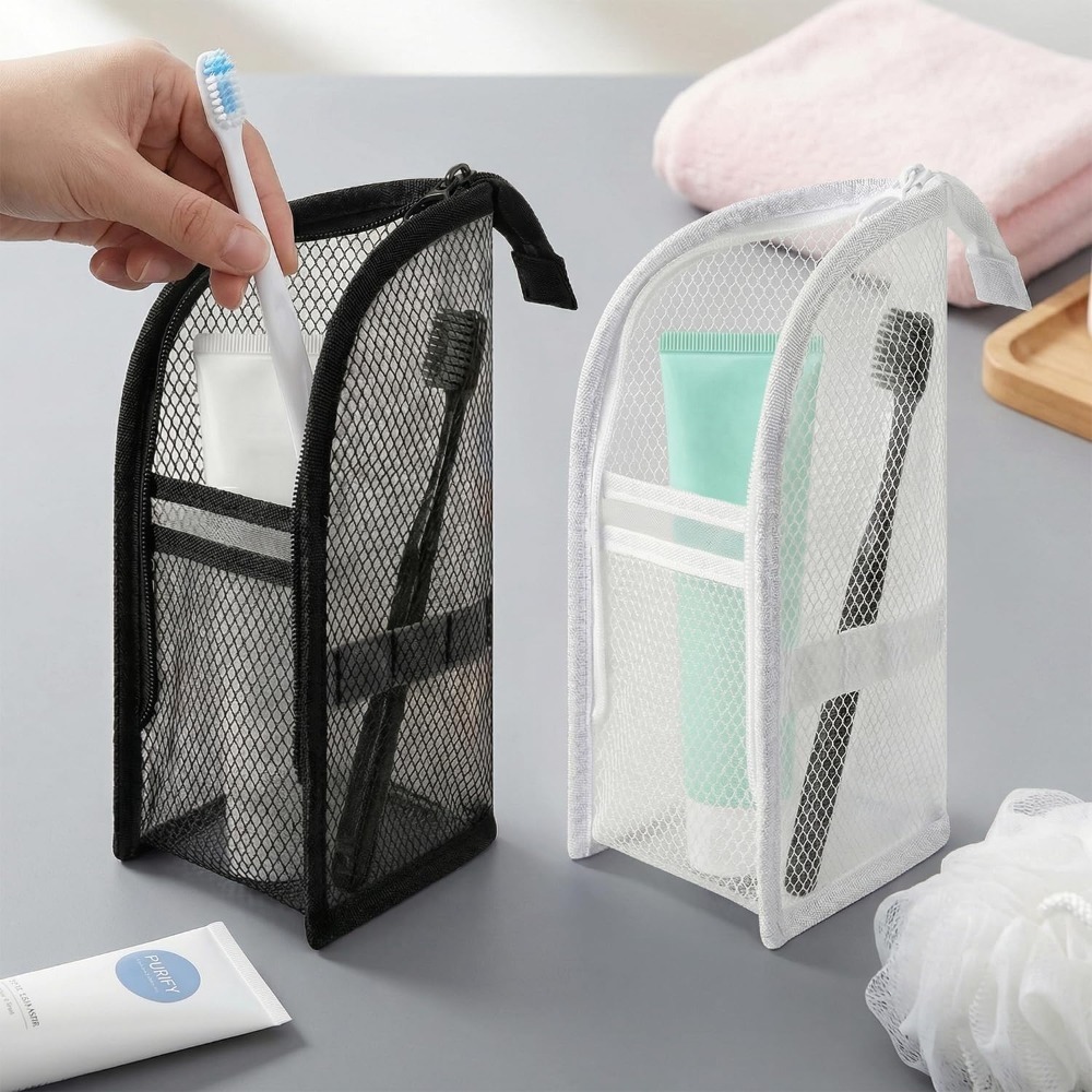 Mesh Toiletry Bag Breathable Q - Phone Accessories For Travel ulasan dan harga