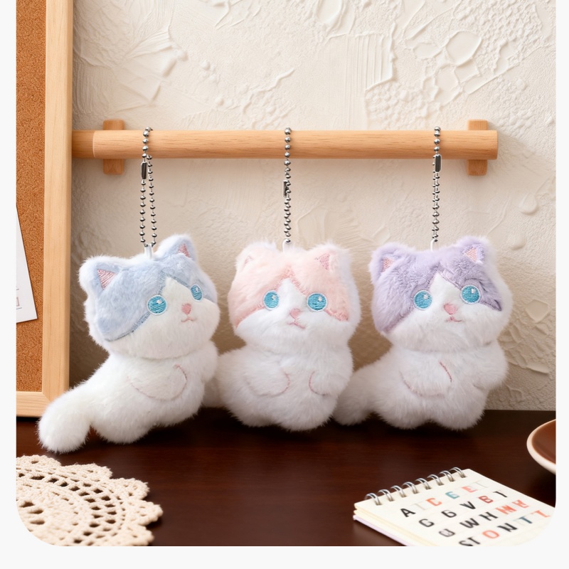  Cute Calico Cat Plush Keychai - Phone Accessories China ulasan dan harga