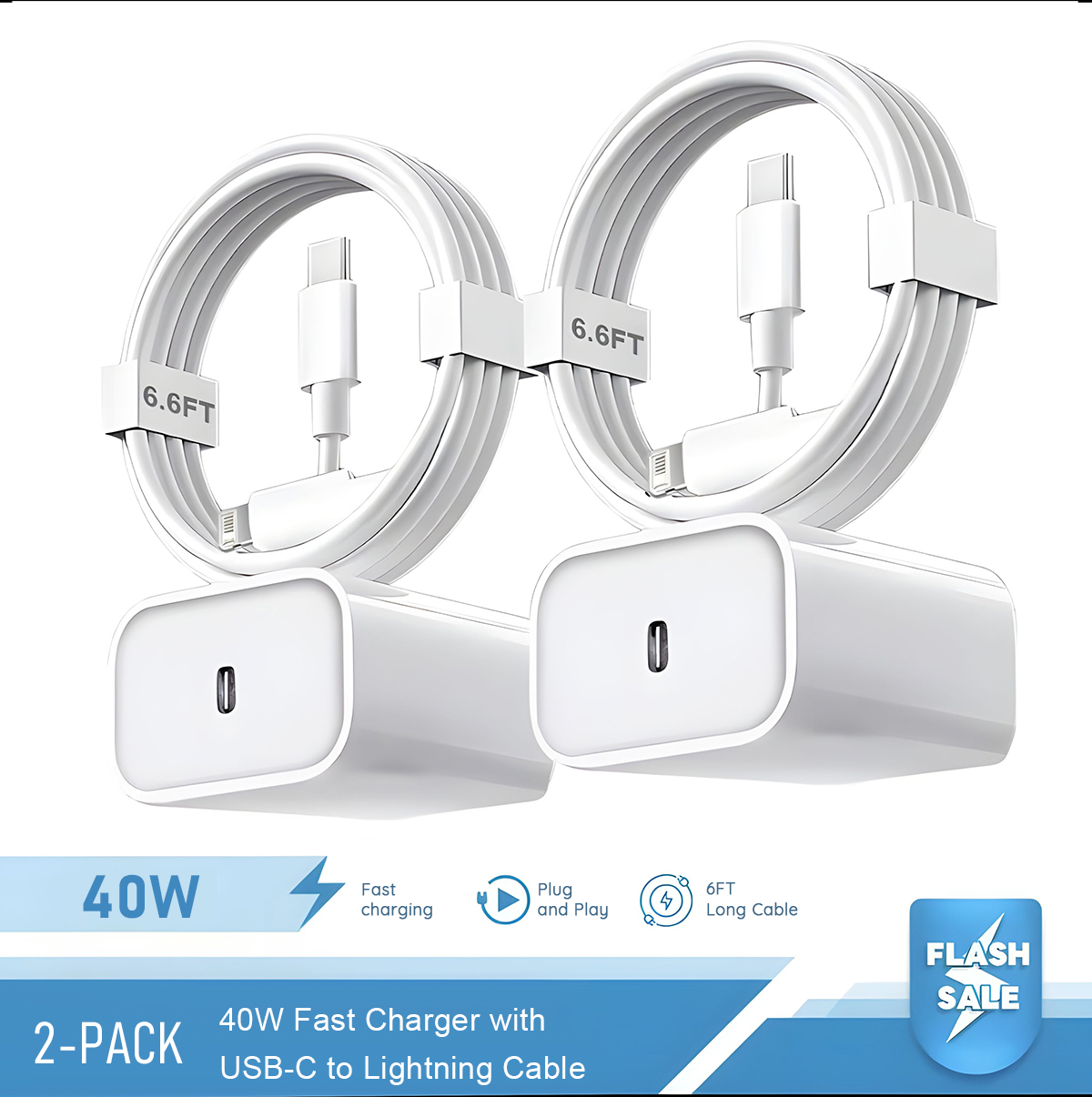 2-4 Set 40W Fast Charger for i - Phone Accessories Nothing ulasan dan harga