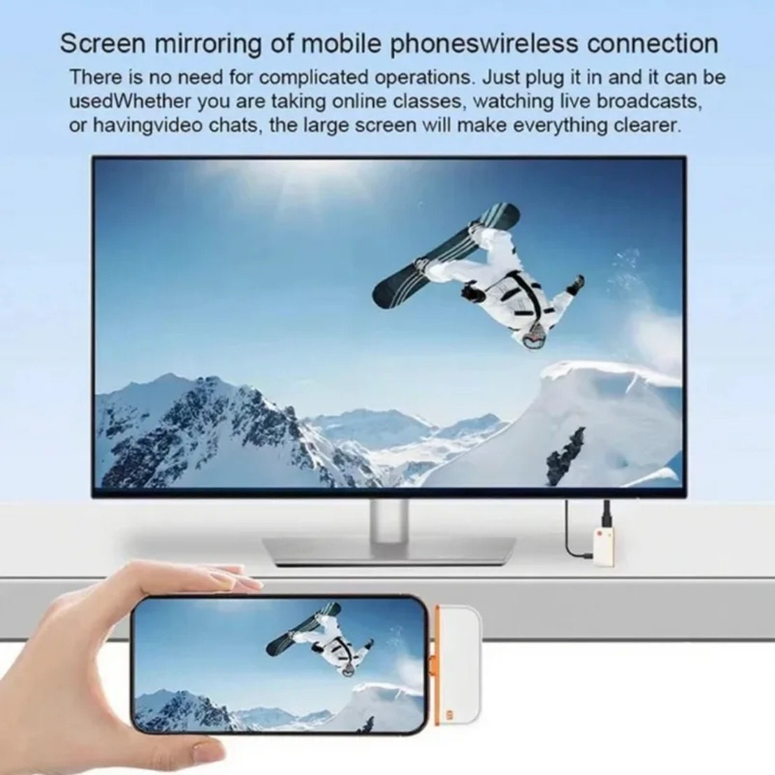 50M Type C HDMI-Compatible Wir - Hdmi Phone Adapter ulasan dan harga